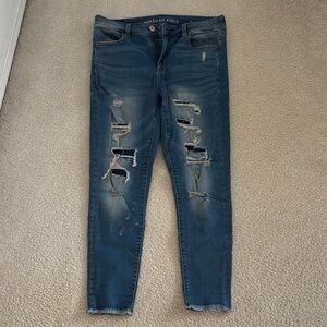 American Eagle Women’s Blue Hi-Rise Jegging Jeans
